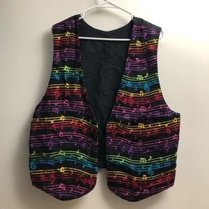 Rainbow musical note costume vest